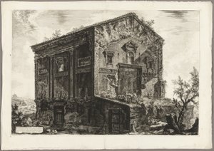 Uitzicht op de Tempel van de Camenae, uit Zichten van Rome