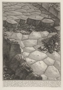 Gezicht op de stenen bestrating van de Via Appia (Veduta dell
