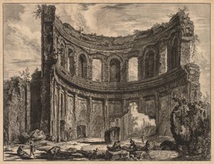 Uitzichten van Rome: Overblijfselen van de Tempel van Apollo bij de Villa van Hadrianus