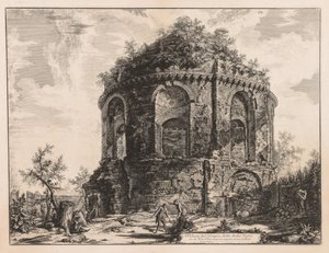 Gezichten van Rome: De zogenaamde Tempio della Tosse, nabij Tivoli, 1763