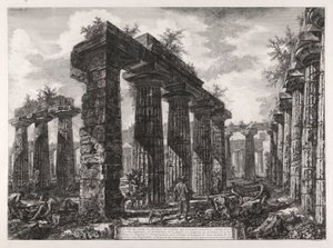 Uitzicht op de Resten van de Pronaos van de door Giovanni Battista Piranesi