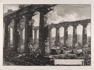 Vue intérieure du Temple, que l door Giovanni Battista Piranesi