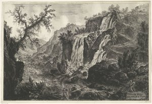 Watervallen te Tivoli door Giovanni Battista Piranesi