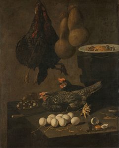 Stilleven met Kippen en Eieren door Giovanni Battista Recco