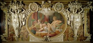 Danae (detail) door Giovanni Battista Rosso Fiorentino