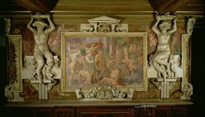 Jacht op onwetendheid (detail) door Giovanni Battista Rosso Fiorentino
