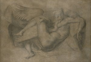 Leda en de Zwaan door Giovanni Battista Rosso Fiorentino