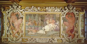 De opvoeding van Achilles (detail) door Giovanni Battista Rosso Fiorentino