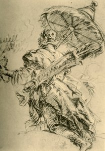 Een Moor met pijlkoker en parasol, 1752, 1928 door Giovanni Battista Tiepolo