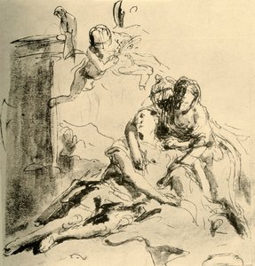 Angelica verzorgt de wonden van Medor, c1757, 1928 door Giovanni Battista Tiepolo