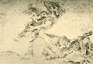 Engelen die muziekinstrumenten bespelen, ca. 1755, 1928 door Giovanni Battista Tiepolo