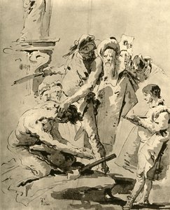 Onthoofding van een heilige, midden 18e eeuw door Giovanni Battista Tiepolo
