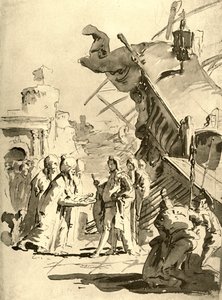 Capitulatie van een stad, midden 18e eeuw, 1928 door Giovanni Battista Tiepolo