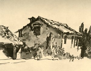 Landhuis, midden 18e eeuw, 1928
