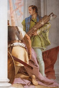 Detail van de Griekse Vloot in Aulis, van de Entreehal in de Palazzina, 1757 door Giovanni Battista Tiepolo
