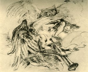 Groep engelen, ca. 1754, 1928 door Giovanni Battista Tiepolo