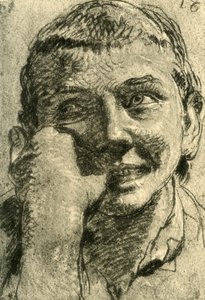 Hoofd van een lachende jongen, midden 18e eeuw, 1928 door Giovanni Battista Tiepolo