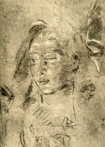 Hoofd van een jonge vrouw, midden 18e eeuw, 1928