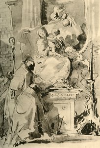 Madonna op de troon en twee bisschoppen, midden 18e eeuw, 1928