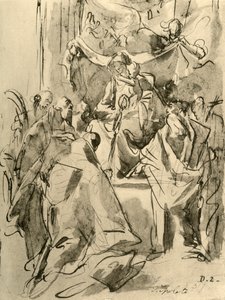 Madonna op de troon met heiligen, midden 18e eeuw, 1928 door Giovanni Battista Tiepolo