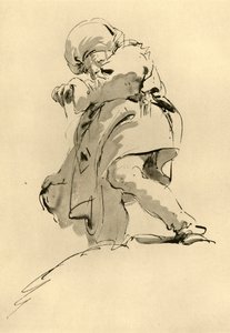 Man met tulband, midden 18e eeuw, 1928 door Giovanni Battista Tiepolo
