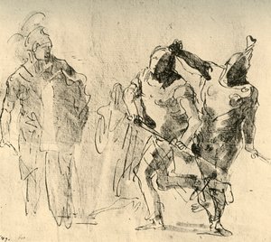 Minerva tempert de woede van Achilles door Giovanni Battista Tiepolo