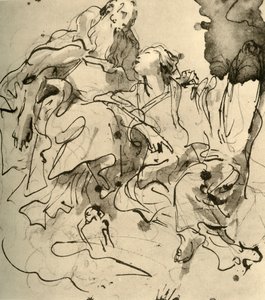 Oude man en jonge vrouw, 1761, 1928 door Giovanni Battista Tiepolo
