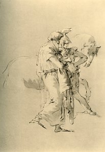 Oude man en jonge soldaat, midden 18e eeuw, 1928 door Giovanni Battista Tiepolo