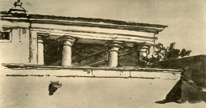Zuilenhal van een villa, 1757, 1928