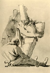 Pulcinelli, midden 18e eeuw, 1928 door Giovanni Battista Tiepolo