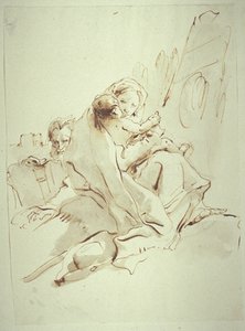 Rust op de vlucht naar Egypte door Giovanni Battista Tiepolo