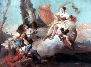 Rinaldo betoverd door Armida door Giovanni Battista Tiepolo