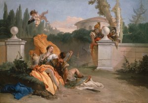Rinaldo en Armida in haar tuin door Giovanni Battista Tiepolo
