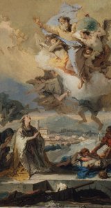 Sint Thecla bidt voor de pestlijders door Giovanni Battista Tiepolo