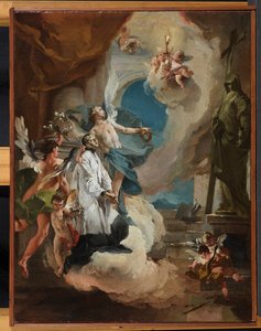 St. Aloysius Gonzaga in Glorie door Giovanni Battista Tiepolo