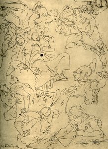 Studies voor een Madonna met kind en engelen, midden 18e eeuw, 1928