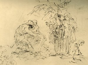 De opening van een graf, midden 18e eeuw, 1928 door Giovanni Battista Tiepolo
