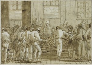 Het proces, ca. 1790 door Giovanni Battista Tiepolo