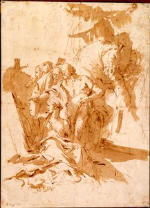 De Ontdekking van het Graf van Punchinello door Giovanni Battista Tiepolo