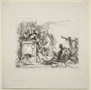Verschillende Caprices: De Dood Geeft Audiëntie, 1785 door Giovanni Battista Tiepolo