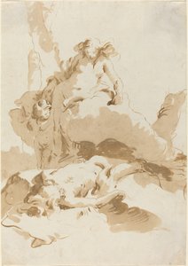Venus en Cupido Ontdekken het Lichaam van Adonis