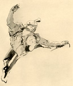 Krijger staande op Wolken door Giovanni Battista Tiepolo