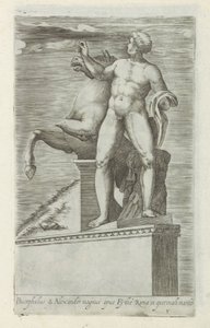 Sculptuur van een van de Dioscuren op het Quirinaal te Rome door Giovanni Battista de