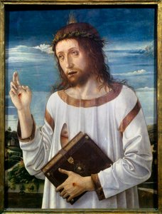 Christus zegent door Giovanni Bellini