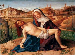 Christus gestorven in de armen van de Maagd Pieta