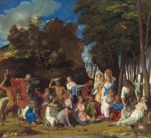 Het feest van de goden. 1514/29 door Giovanni Bellini