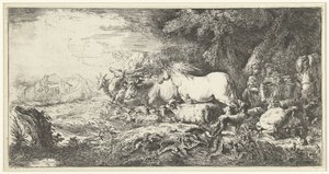 Ark van Noach door Giovanni Benedetto Castiglione