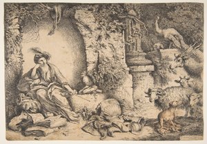 Circe met de metgezellen van Odysseus veranderd in dieren, 1650-51