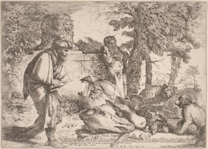 Diogenes op Zoek naar een Eerlijk Man door Giovanni Benedetto Castiglione