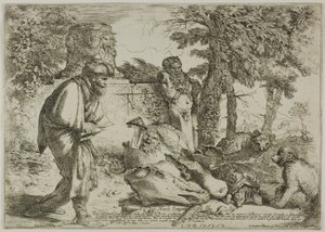 Diogenes op Zoek naar een Eerlijk Man door Giovanni Benedetto Castiglione